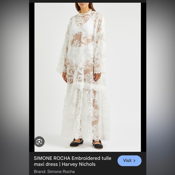 ISO SIMONE ROCHA Oversized Embroidered Tulle Maxi Dress! - Picture 3 of 3